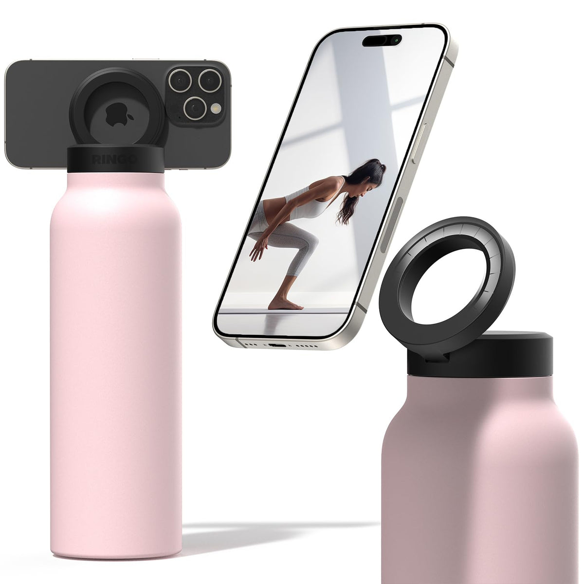 Illegal Soup MagSafe water bottle in pink